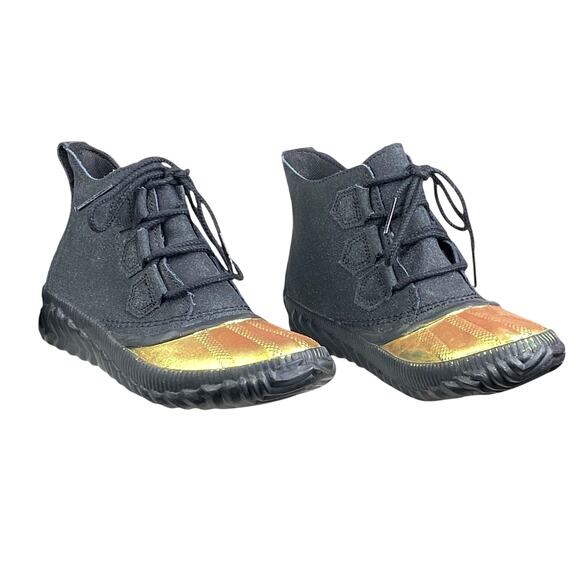 NWT Sorel Women's Out N About Back Gold Metallic Rain Boots Size US 6 - Picture 5 of 10